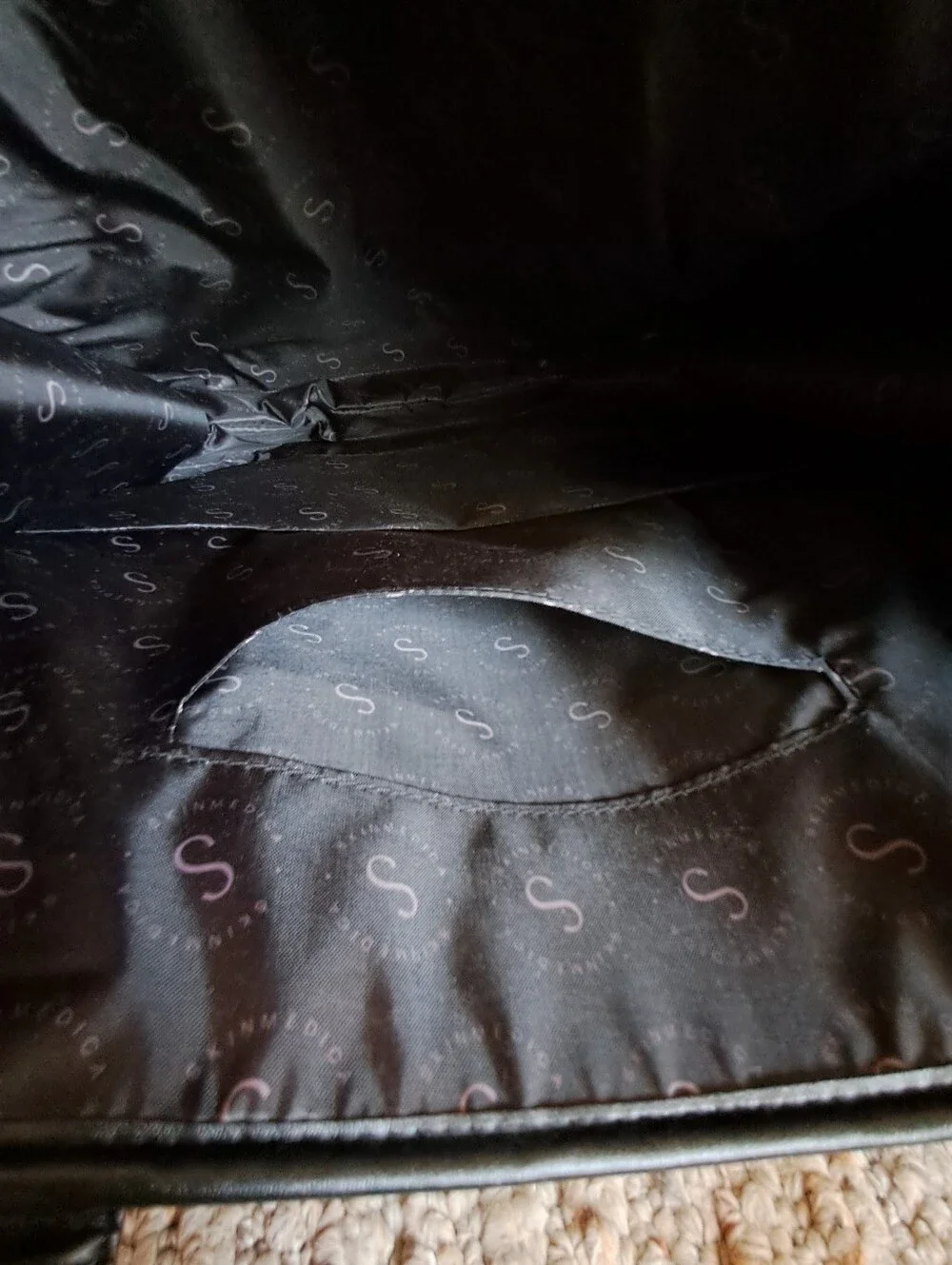 Skin Medica Tan And Black Tote / Beach Bag